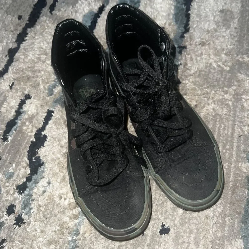 Vans Black High-Top Sneakers with Camo Accent